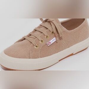 SUPERGA 2750 Cotu Classic Beige Tan Wool Sneakers 10